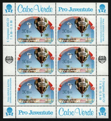 Kap Verde 1989 - Mi-Nr. 558 ** - MNH - KLB - Ballonpost