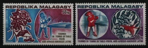 Madagaskar 1974 - Mi-Nr. 710-711 ** - MNH - Tischtennis Peking