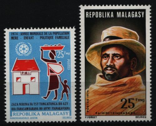 Madagaskar 1974 - Mi-Nr. 712 & 717 ** - MNH - 2 Ausgaben