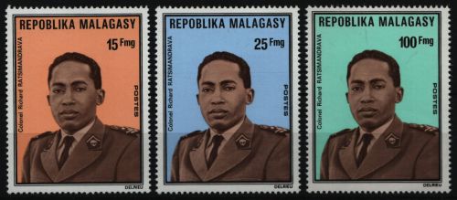 Madagaskar 1975 - Mi-Nr. 737-739 ** - MNH - Richard Ratismandrava