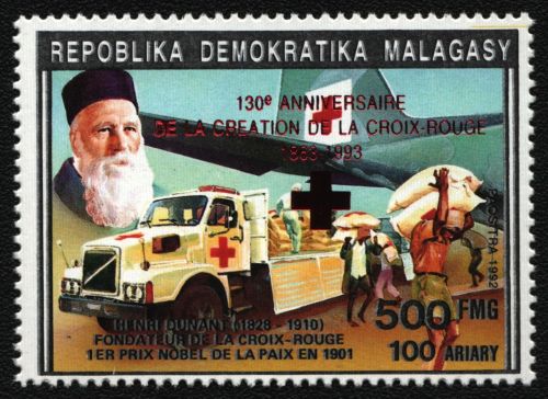 Madagaskar 1993 - Mi-Nr. 1560 A b ** - MNH - Rotes Kreuz / Red cross
