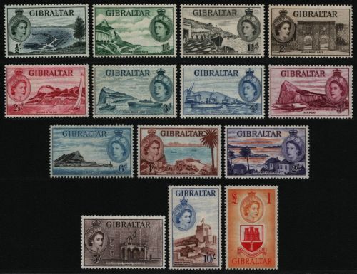 Gibraltar 1953 - Mi-Nr. 134-147 ** - MNH - Queen Elizabeth II