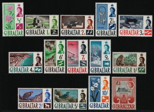 Gibraltar 1963 - Mi-Nr. 149-162 ** - MNH - Queen Elizabeth II