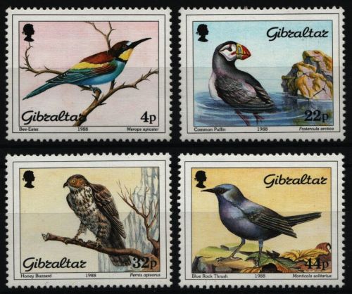 Gibraltar 1988 - Mi-Nr. 552-555 ** - MNH - Vögel / Birds