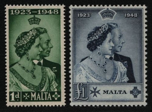 Malta 1949 - Mi-Nr. 214-215 ** - MNH - Silberhochzeit
