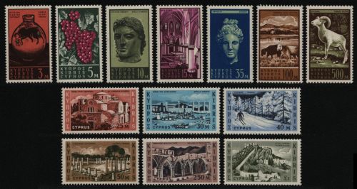Zypern 1962 - Mi-Nr. 202-214 ** - MNH - Fremdenverkehr (I)
