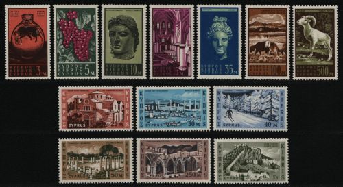 Zypern 1962 - Mi-Nr. 202-214 ** - MNH - Fremdenverkehr (II)
