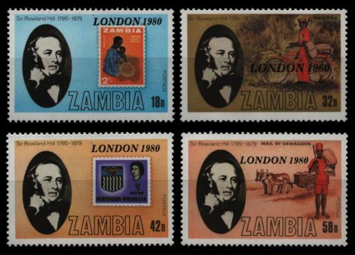 Sambia 1980 - Mi-Nr. 221-224 ** - MNH - LONDON 1980
