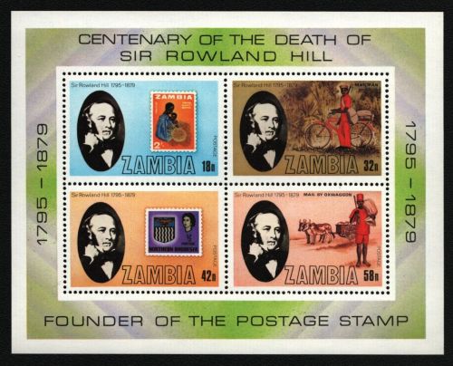 Sambia 1979 - Mi-Nr. Block 6 ** - MNH - Marke auf Marke