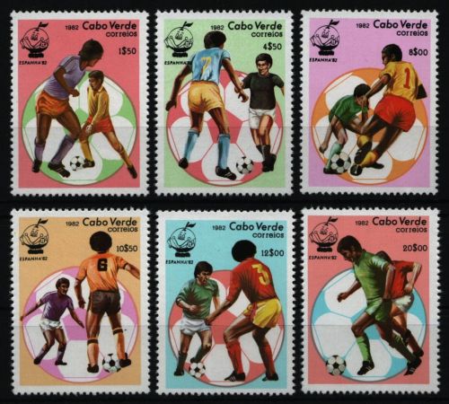 Kap Verde 1982 - Mi-Nr. 458-463 ** - MNH - Fußball / Soccer