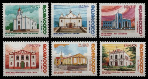 Kap Verde 1988 - Mi-Nr. 541-546 ** - MNH - Kirchen / Churches