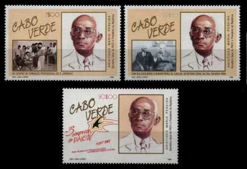 Kap Verde 1988 - Mi-Nr. 549-551 ** - MNH - Präsident Pereira
