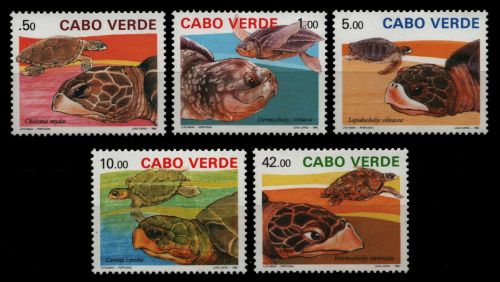Kap Verde 1990 - Mi-Nr. 580-584 ** - MNH - Schildkröten / Turtles