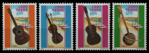 Kap Verde 1991 - Mi-Nr. 620-623 ** - MNH - Musikinstrumente