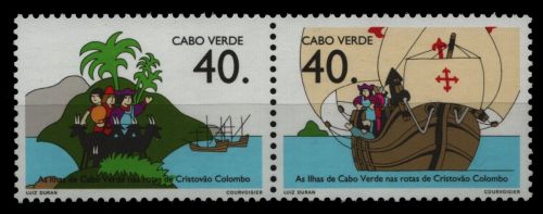 Kap Verde 1992 - Mi-Nr. 631-632 ** - MNH - Schiffe / Ships - Columbus