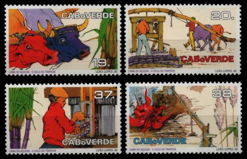 Kap Verde 1992 - Mi-Nr. 641-644 ** - MNH - Zuckerrohrbau