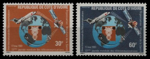 Elfenbeinküste 1981 - Mi-Nr. 678-679 ** - MNH - Weltfernmeldetag