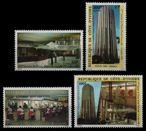 Elfenbeinküste 1982 - Mi-Nr. 752-755 ** - MNH - Tag der Post