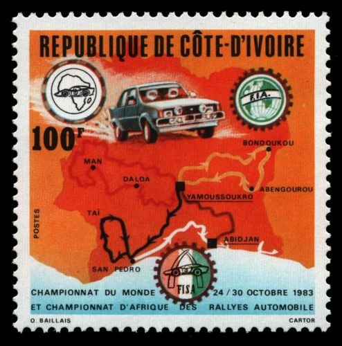 Elfenbeinküste 1983 - Mi-Nr. 799 ** - MNH - Rallyeweltmeisterschaften
