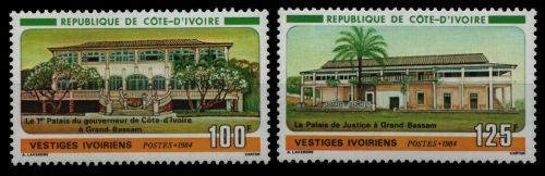 Elfenbeinküste 1984 - Mi-Nr. 822-823 ** - MNH - Gebäude / Buildings