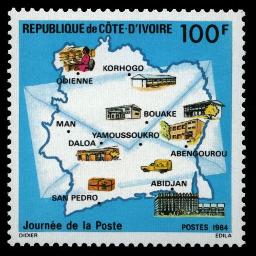 Elfenbeinküste 1984 - Mi-Nr. 834 ** - MNH - Tag der Post