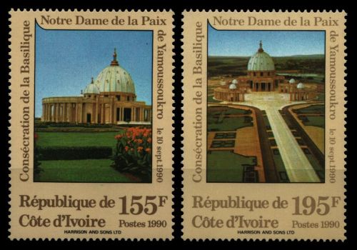 Elfenbeinküste 1990 - Mi-Nr. 1020-1021 ** - MNH - Basilika Notre Dame de la Paix