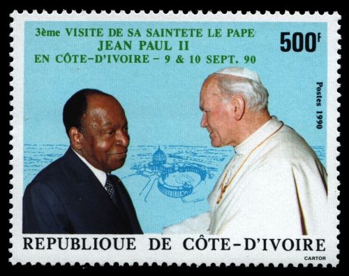 Elfenbeinküste 1990 - Mi-Nr. 1022 ** - MNH - Besuch des Papstes