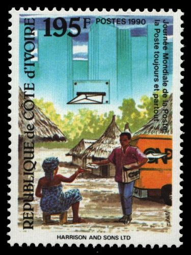 Elfenbeinküste 1990 - Mi-Nr. 1023 ** - MNH - Weltposttag