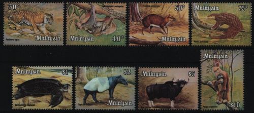Malaysia 1979 - Mi-Nr. 189-196 ** - MNH - Wildtiere / Wild animals
