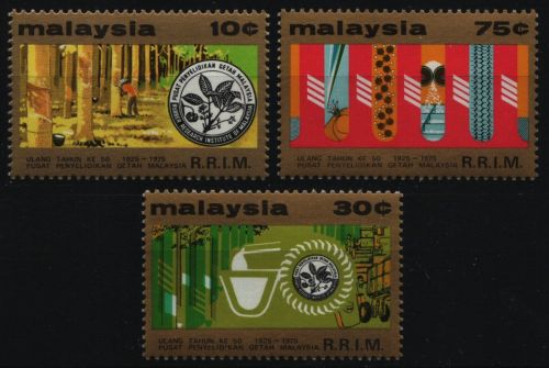 Malaysia 1975 - Mi-Nr. 140-142 ** - MNH - Gummiforschung