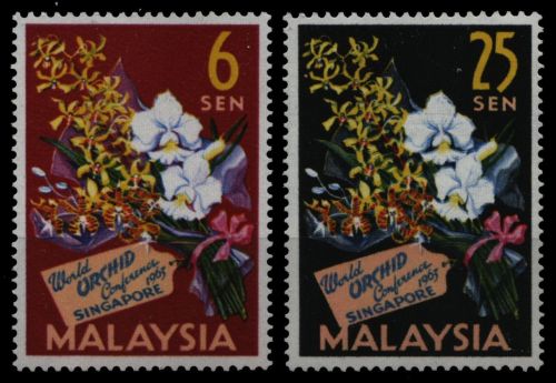 Malaysia 1963 - Mi-Nr. 4-5 ** - MNH - Orchideen / Orchids
