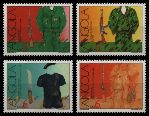 Angola 1991 - Mi-Nr. 842-845 A ** - MNH - Freiheitskampf