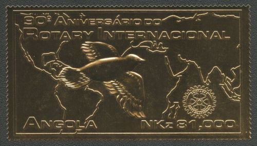 Angola 1995 - Mi-Nr. 999 ** - MNH - Gold - Rotary