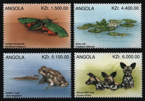 Angola 1996 - Mi-Nr. 1027-1030 ** - MNH - Wildtiere / Wild animals