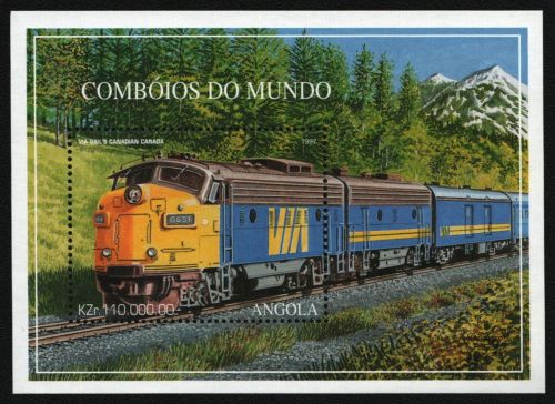 Angola 1997 - Mi-Nr. Block 33 ** - MNH - Eisenbahn / Trains