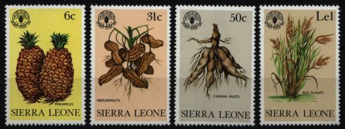 Sierra Leone 1981 - Mi-Nr. 650-653 ** - MNH - Früchte / Fruits