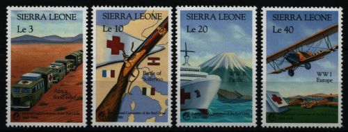 Sierra Leone 1988 - Mi-Nr. 1127-1130 ** - MNH - Rotes Kreuz / Red cross