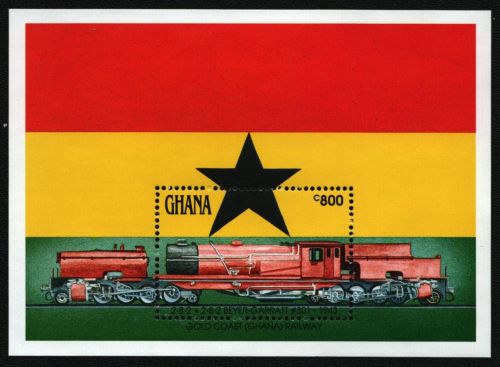 Ghana 1992 - Mi-Nr. Block 191 ** - MNH - Eisenbahn / Trains
