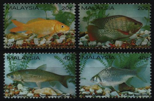 Malaysia 1983 - Mi-Nr. 258-261 A ** - MNH - einzeln - Fische / Fish