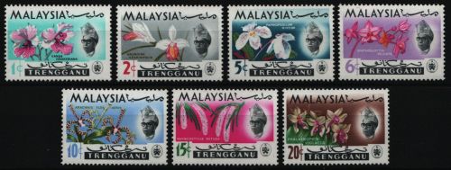 Malaya - Trengganu 1965 - Mi-Nr. 87-93 ** - MNH - Orchideen / Orchids