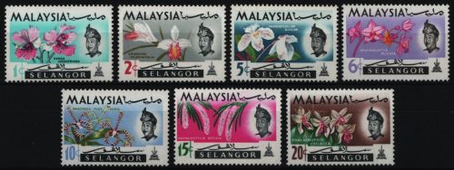 Malaya - Selangor 1965 - Mi-Nr. 98-104 ** - MNH - Orchideen / Orchids