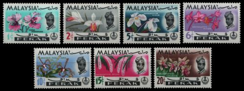 Malaya - Perak 1965 - Mi-Nr. 115-121 ** - MNH - Orchideen / Orchids
