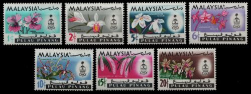 Malaya - Penang 1965 - Mi-Nr. 66-72 ** - MNH - Orchideen / Orchids