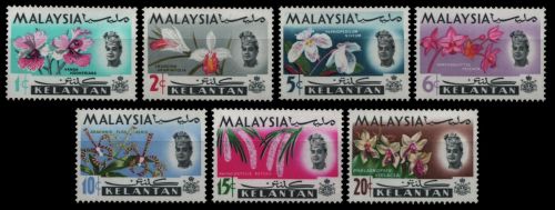 Malaya - Kelantan 1965 - Mi-Nr. 90-96 ** - MNH - Orchideen / Orchids