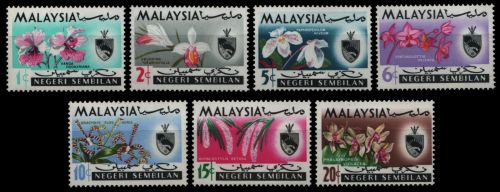 Malaya - Negri Sembilan 1965 - Mi-Nr. 79-85 ** - MNH - Orchideen / Orchids