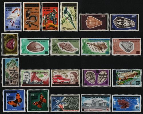 Dschibuti 1977 - Mi-Nr. 175-195 ** - MNH - Freimarken / Definitives