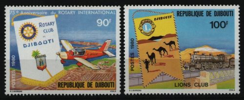 Dschibuti 1980 - Mi-Nr. 266-267 ** - MNH - Rotary & Lions Club