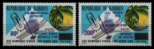 Dschibuti 1980 - Mi-Nr. 271-272 ** - MNH - Olympia Lake Placid