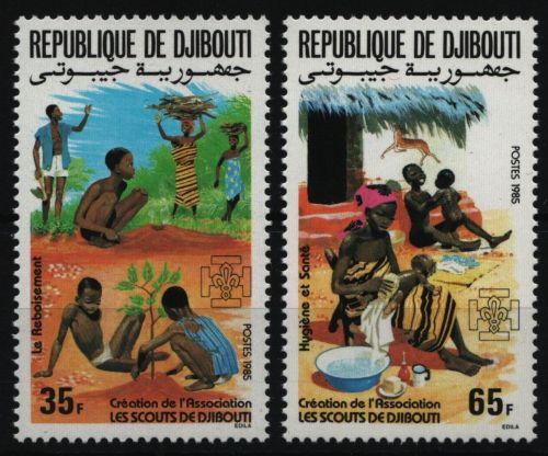Dschibuti 1985 - Mi-Nr. 441-442 ** - MNH - Pfadfinder / Scouts