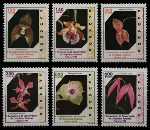 Ecuador 1993 - Mi-Nr. 2257-2262 ** - MNH - Orchideen / Orchids